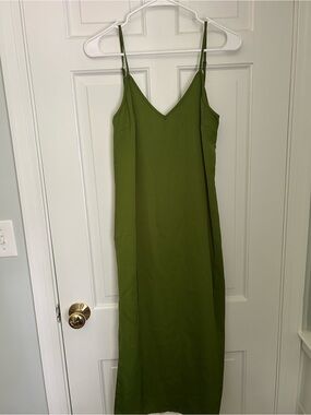 a new day Olive Green V-Neck Maxi Slip Dress